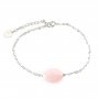 925 silver chain bracelet with rose quartz