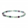 Pulseira de Fluorite redonda 6mm - Elástico x 1 unidade