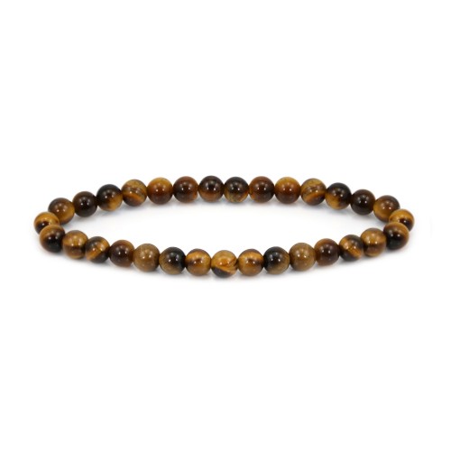Armband Tigerauge rund 6mm - Elastisch x 1 Stk.