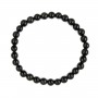 Pulseira Obsidiana redonda 6mm - Elástico x 1 unid.