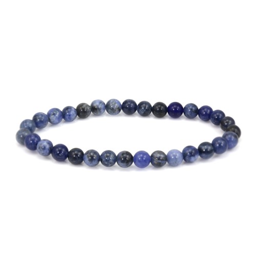 Pulseira Sodalite redonda 6mm - Elástico x 1 unid.