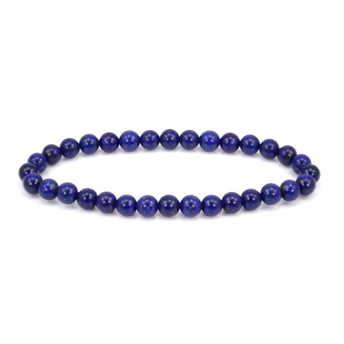 Armband Lapis Lazuli rund 6mm - Elastisch x 1 Stk.