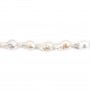 Freshwater cultured pearl, white, baroque 11mm x 40cm
