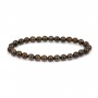 Bracelet Bronzite rond 6mm - Elastique x 1pc