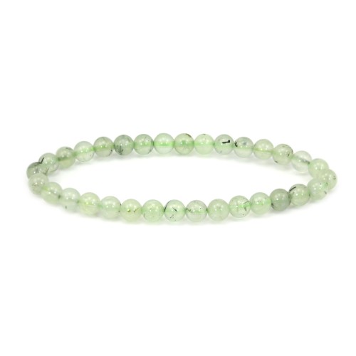 Bracelet Préhnite rond 6mm - Elastique x 1pc