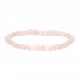 Armband Rosenquarz rund 6mm - Elastisch x 1 Stk.