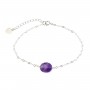 Pulsera cadena plata 925 Amatista