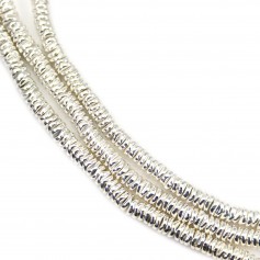 Ematite argento a rondella ondulata 1x4mm x 40cm