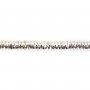 Silver hematite wavy rondelle 1x4mm x 40cm