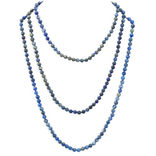 Lapislazuli-Halskette rund 6mm 150cm