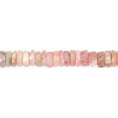 Opale rosa rondelle heishi sfaccettato 6-7mm x 40cm