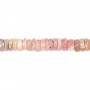 Pink opal rondelle faceted heishi 6-7mm x 40cm