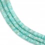 Peruvian Amazonite faceted rondelle heishi beads 6-7mm x 40cm