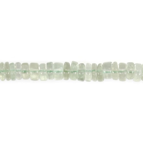 Rondelle de prehnite heishi 5-6mm x 40cm