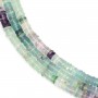 Fluorita rondelle heishi 5mm x 40cm