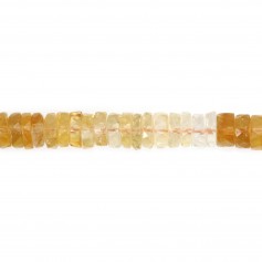 Citrine rondelle heishi facetté 6-7mm x 40cm