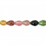 Tourmaline multicolore goutte facetté 4x6-5x7mm x 40cm