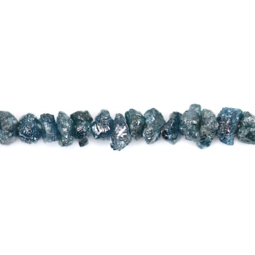 Diamante azul bruto 2-3mm x 42cm