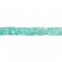 Amazonite del Perù, rondelle heishi sfaccettato 5-6mm x 40cm