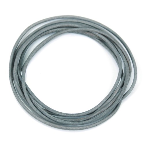Ruban de cuir de chevreau gris 1.3mm x 1m