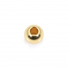 Pérola bola 6mm - Aço Inoxidável 304 dourado x 10pcs
