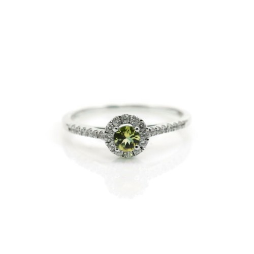 Tourmaline ring in 925 rhodium-plated silver x 1pc