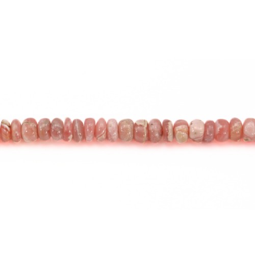 Rondelle de rhodochrosite heishi 4-5mm x 40cm