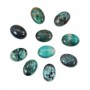 Cabochão de crisocola oval 10x14mm x 1 peça
