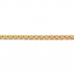 Catena a maglia di palma 1.6mm - Placcata in ottone x 1m