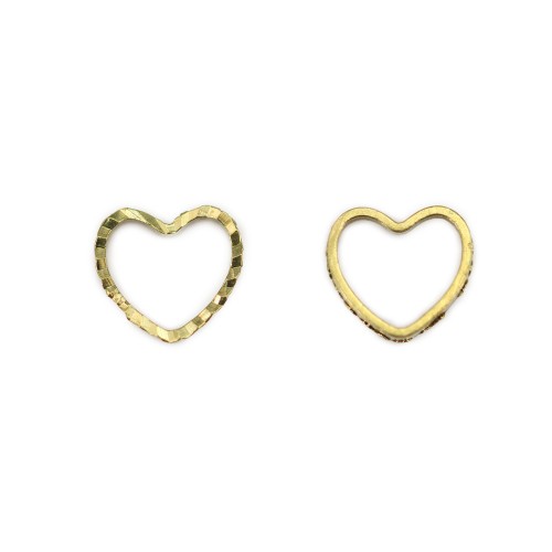 Separatori cuore in ottone grezzo 6mm x 20 pezzi