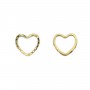 Intercalaires coeur en laiton brut 6mm x 20pcs