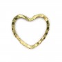 Intercalaires coeur en laiton brut 6mm x 20pcs
