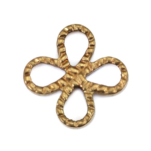 Intercalaire Trèfle in ottone grezzo 8mm x 10 pezzi