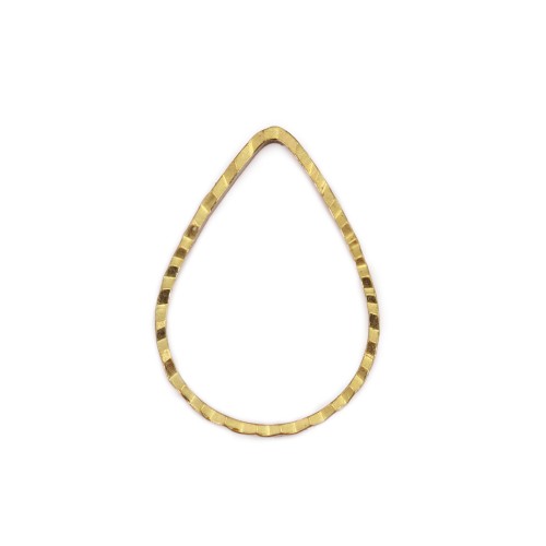 Intercalaire em latão bruto, em forma de gota 12x17mm x 20 peças