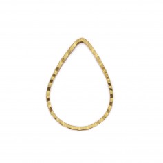 Interlayer in ottone grezzo, a forma di goccia 12x17mm x 20 pezzi