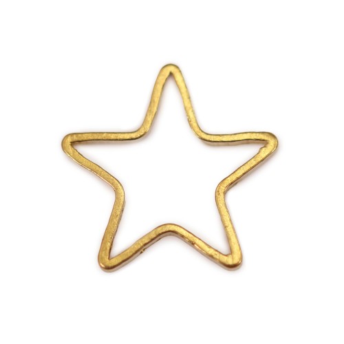 Separadores estrella de latón sin tratar 7mm x 20uds