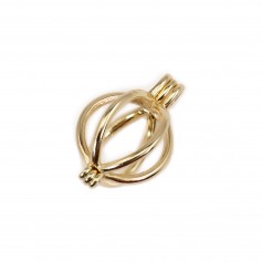 Bail Jaula para perla (8mm) - 20mm - Dorado x 1ud