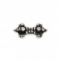 Perla intercalaire étnica 7x15mm - Plata 925 ennegrecida x 1ud