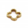 Intercale in ottone grezzo, a forma di trifoglio 6mm x 20 pezzi
