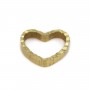 Intercalaires coeur en laiton brut 6mm x 20pcs