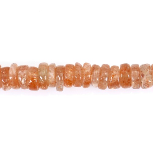Sunstone heishi rondelle 7-8mm x 40cm