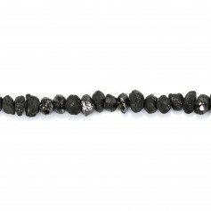 Diamante negro en bruto 3-4mm x 42cm