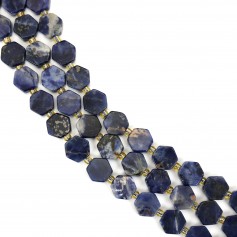 Sodalite esagono piatto 14mm x 38cm