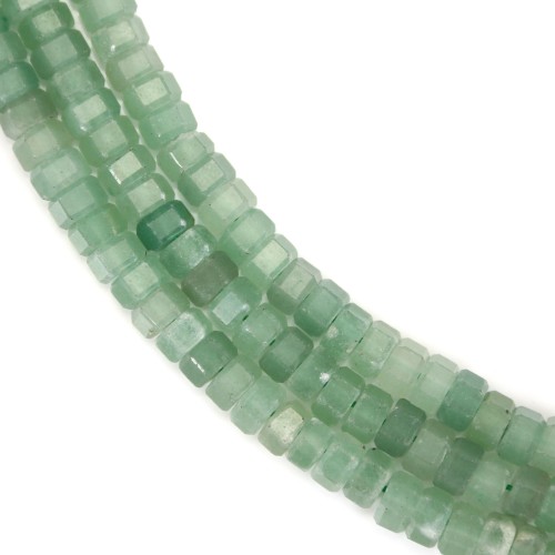 ```html
Aventurina rondela hexagonal facetada 3x6mm x 38cm
```