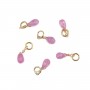 Breloque Saphir rose goutte facetté 3x5mm - Gold Filled x 1pc
