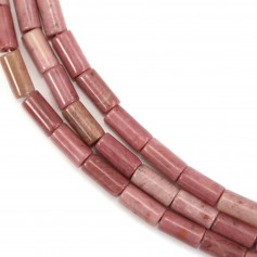 Rhodonite tube 4x8mm x 39cm