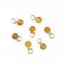Anhänger Citrin rund 4mm - Gold gefüllt x 1 Stück