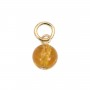 Ciondolo in citrino tondo 4mm - Gold Filled x 1pz