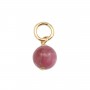 Breloque Rhodonite rond 4mm - Gold Filled x 1pc