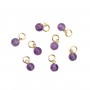 Breloque Améthyste rond 4mm - Gold Filled x 1pc